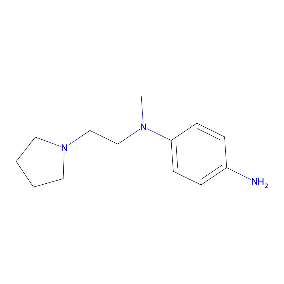 N1-methyl-N1-[2-(pyrrolidin-1-yl)ethyl]benzene-1,4-diamine molecular structure, CAS 1082407-58-6