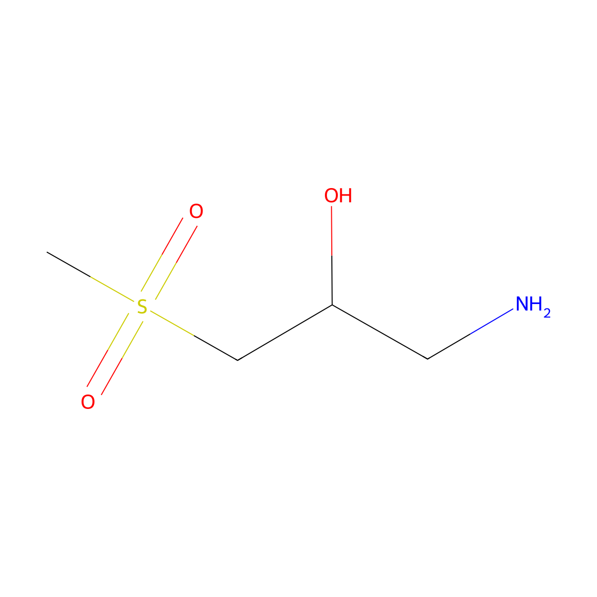 1-Amino-3-methanesulfonylpropan-2-ol molecular structure, CAS 1082412-07-4
