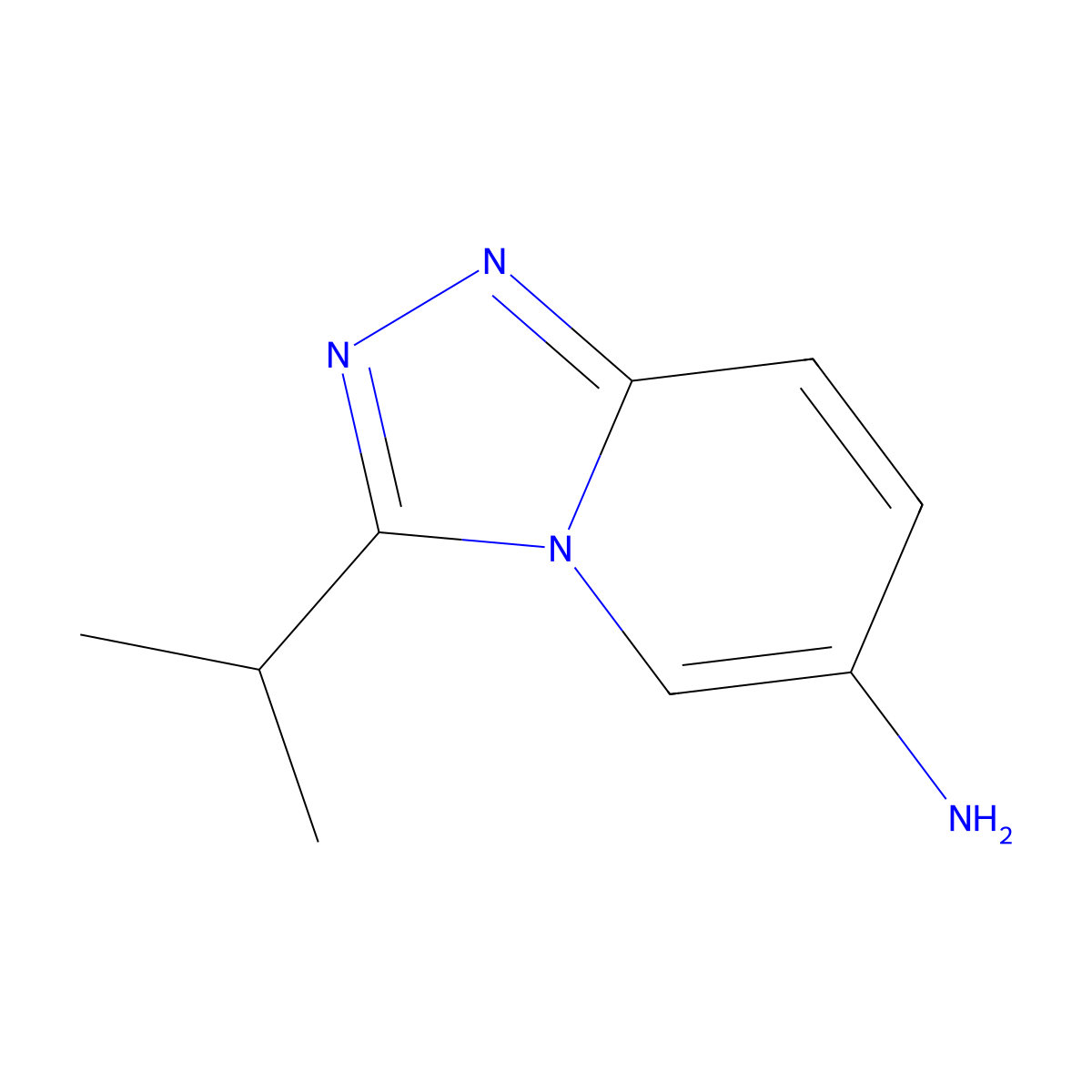 1,2,4-Triazolo(4,3-a)pyridin-6-amine, 3-(1-methylethyl)- molecular structure, CAS 1082428-28-1