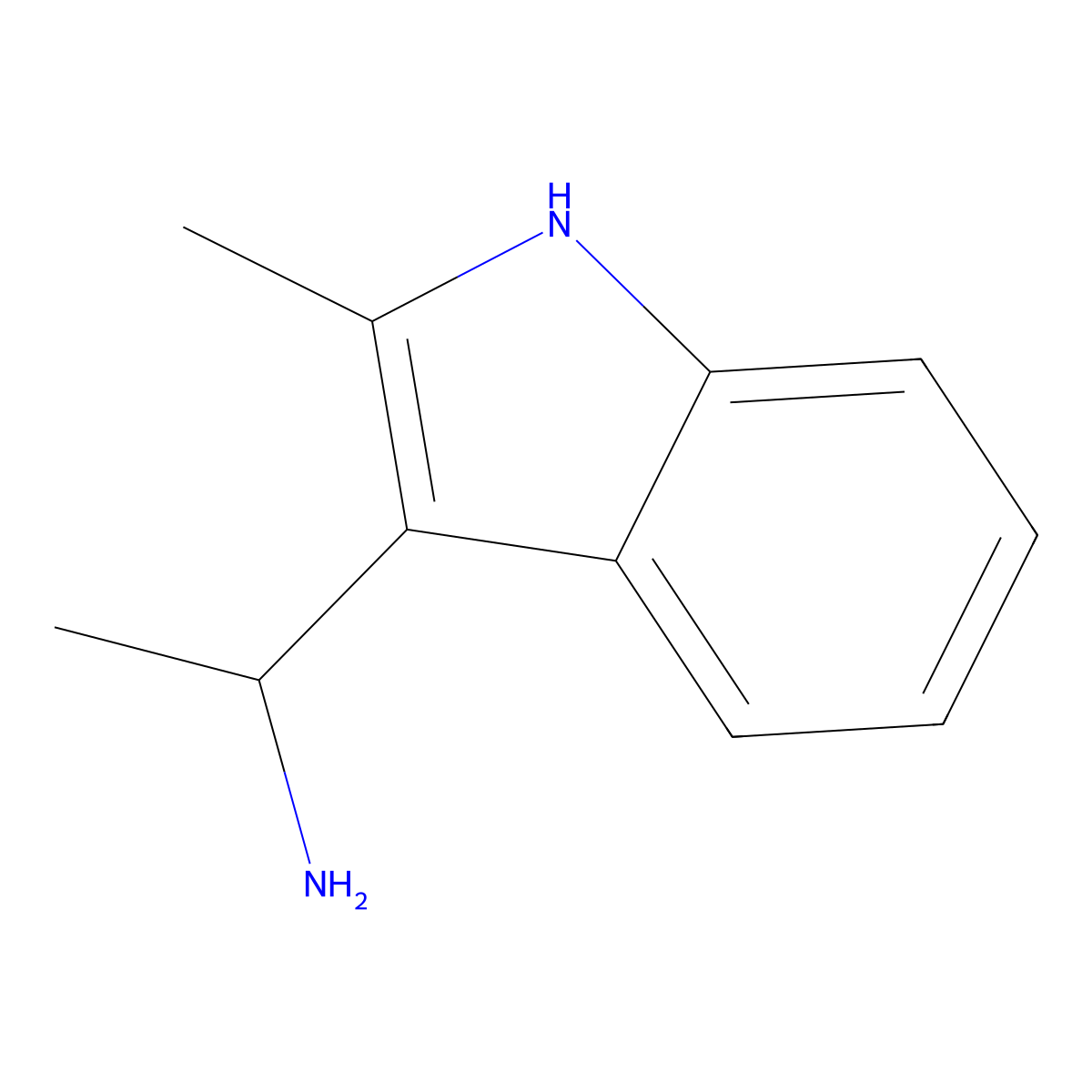 1-(2-Methyl-1H-indol-3-YL)ethan-1-amine molecular structure, CAS 1082431-59-1