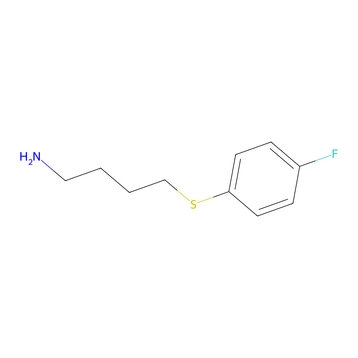 1-[(4-Aminobutyl)sulfanyl]-4-fluorobenzene molecular structure, CAS 1082432-79-8