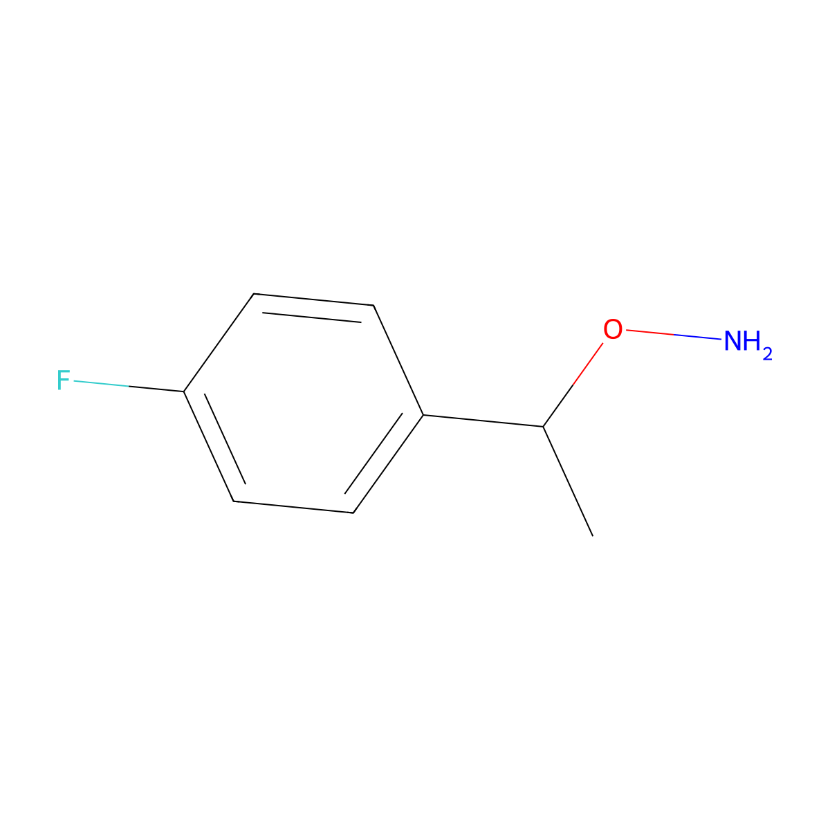 O-[1-(4-fluorophenyl)ethyl]hydroxylamine molecular structure, CAS 1082435-16-2