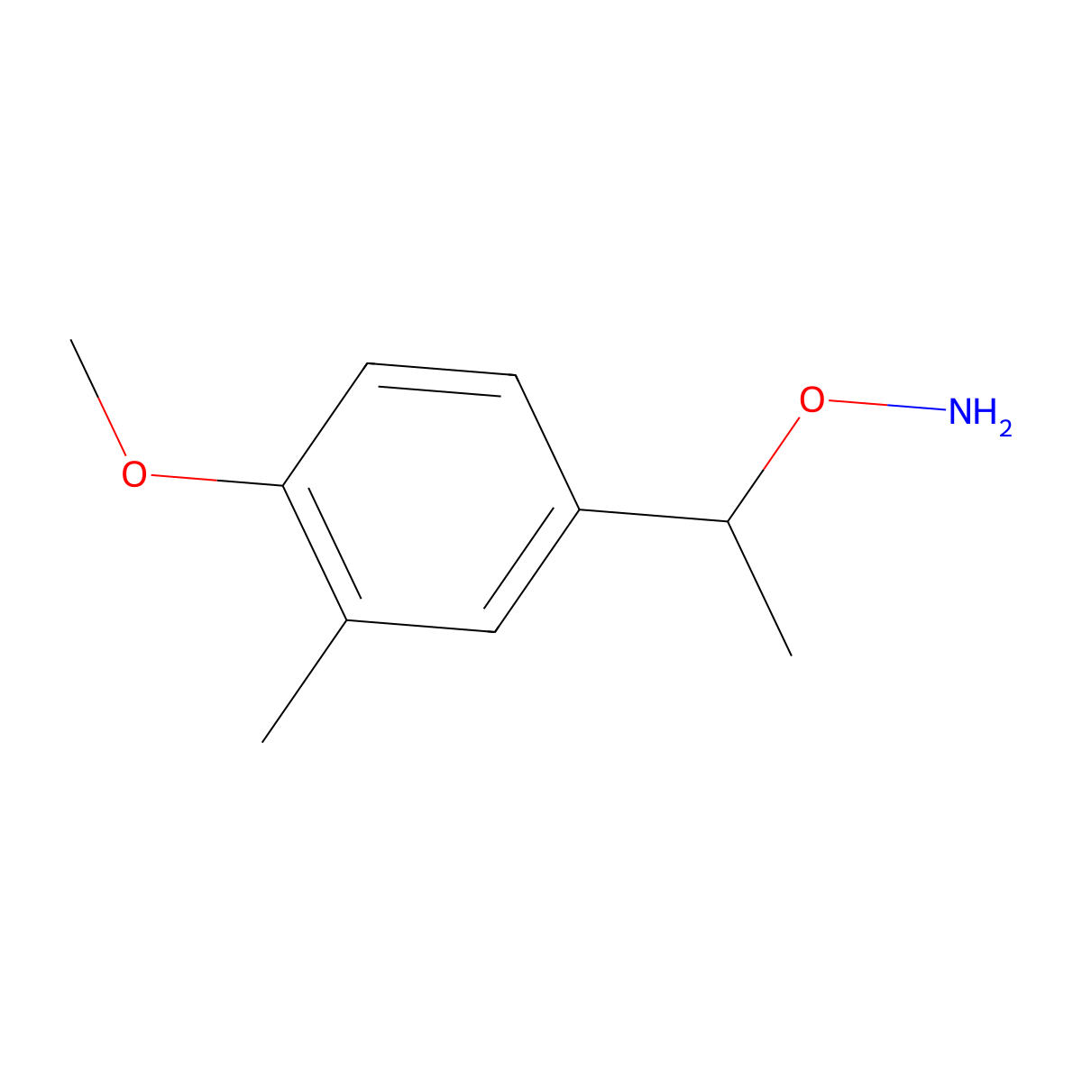 O-(1-(4-Methoxy-3-methylphenyl)ethyl)hydroxylamine molecular structure, CAS 1082435-17-3