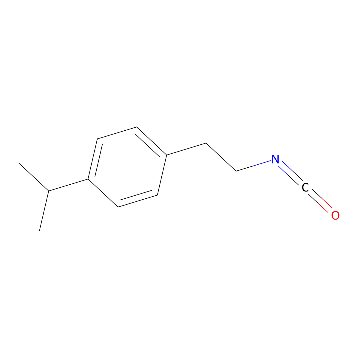 1-(2-Isocyanatoethyl)-4-(propan-2-yl)benzene molecular structure, CAS 1082435-41-3
