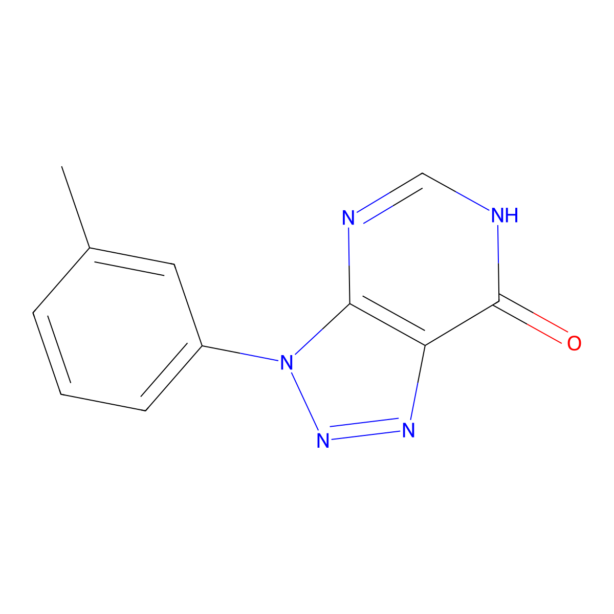 3-(3-methylphenyl)-3,6-dihydro-7H-[1,2,3]triazolo[4,5-d]pyrimidin-7-one molecular structure, CAS 1082436-86-9
