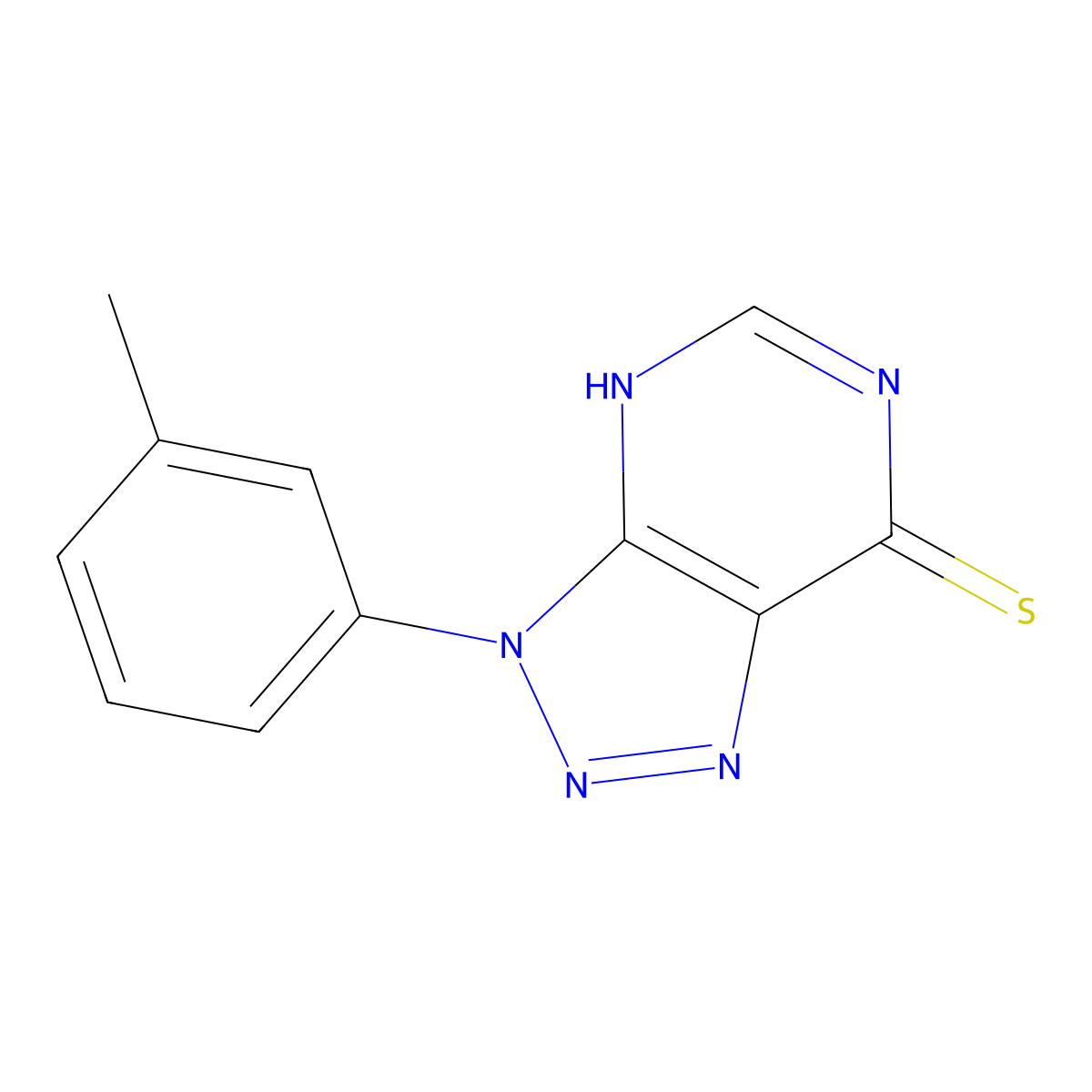 3-(3-Methylphenyl)-3H-[1,2,3]triazolo[4,5-d]pyrimidin-7-yl hydrosulfide molecular structure, CAS 1082437-14-6