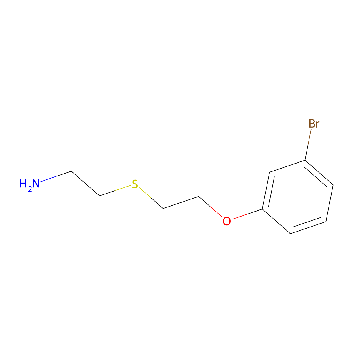 1-{2-[(2-Aminoethyl)sulfanyl]ethoxy}-3-bromobenzene molecular structure, CAS 1082443-87-5