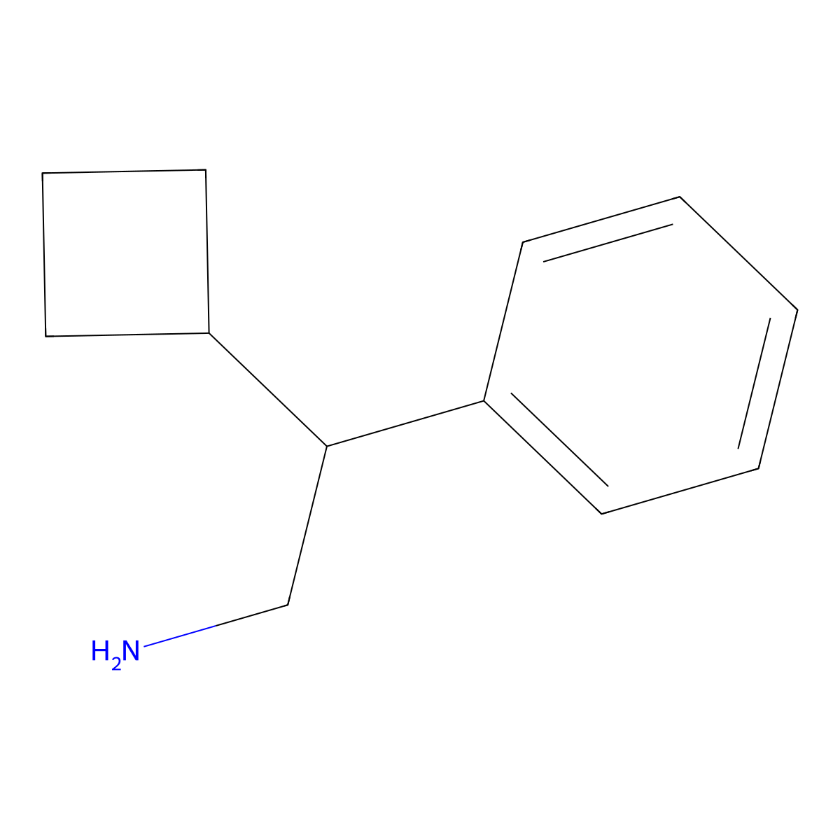 2-Cyclobutyl-2-phenylethan-1-amine molecular structure, CAS 1082453-27-7