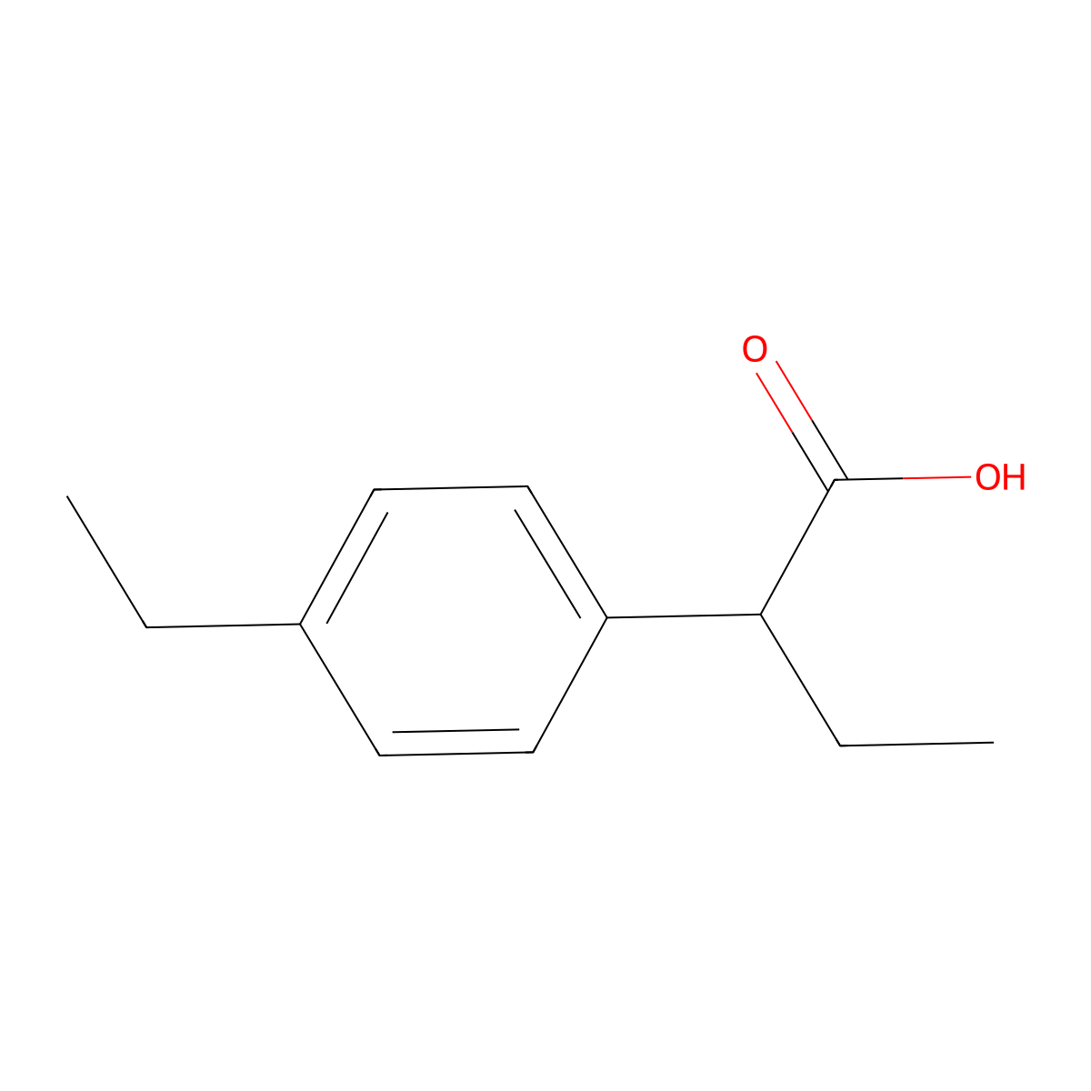 2-(4-Ethylphenyl)butanoic acid molecular structure, CAS 1082453-43-7