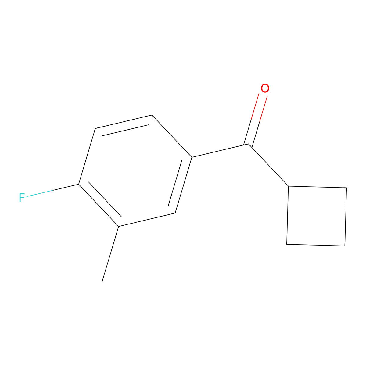 Cyclobutyl(4-fluoro-3-methylphenyl)methanone molecular structure, CAS 1082464-10-5