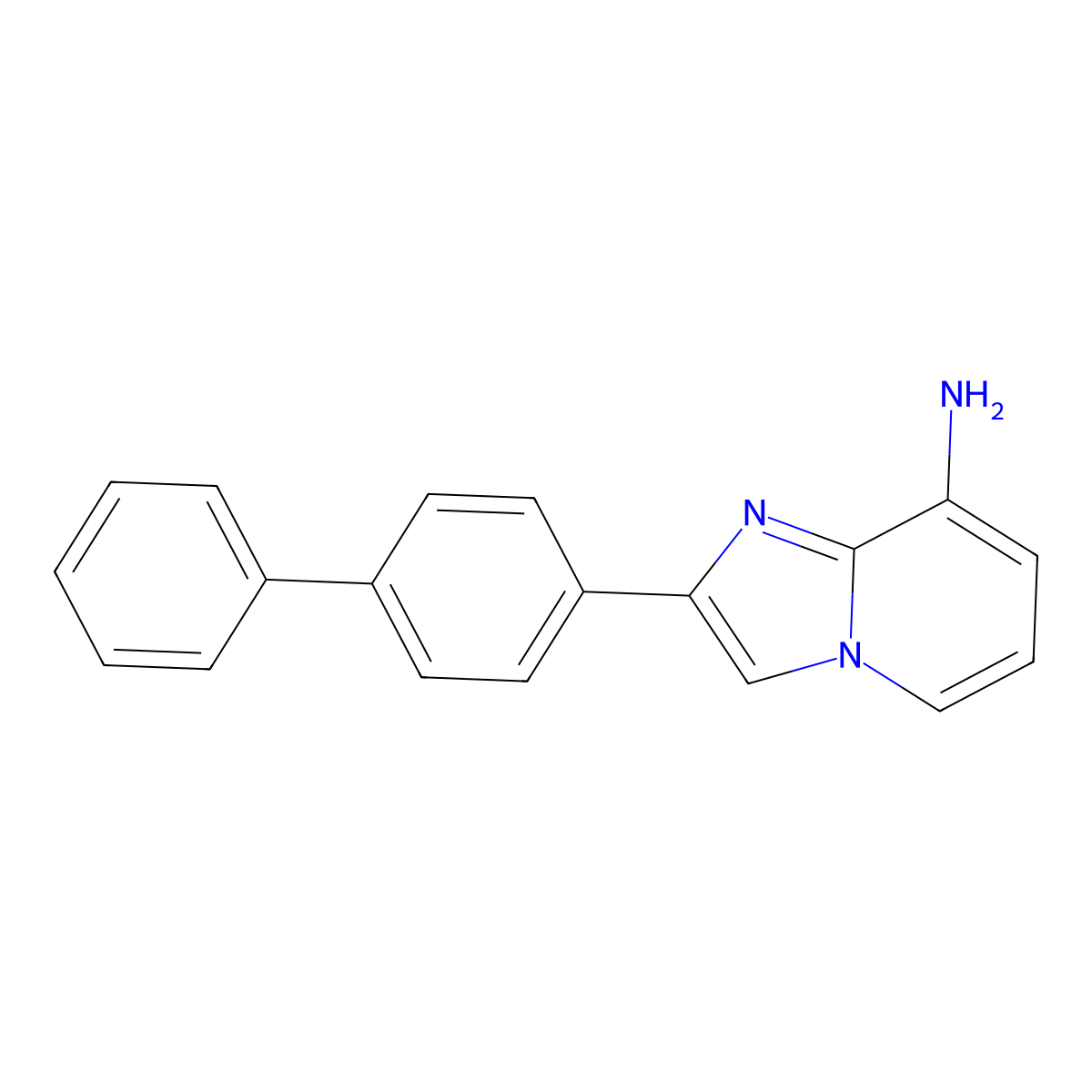 2-(4-Phenylphenyl)imidazo[1,2-a]pyridin-8-amine molecular structure, CAS 1082470-98-1