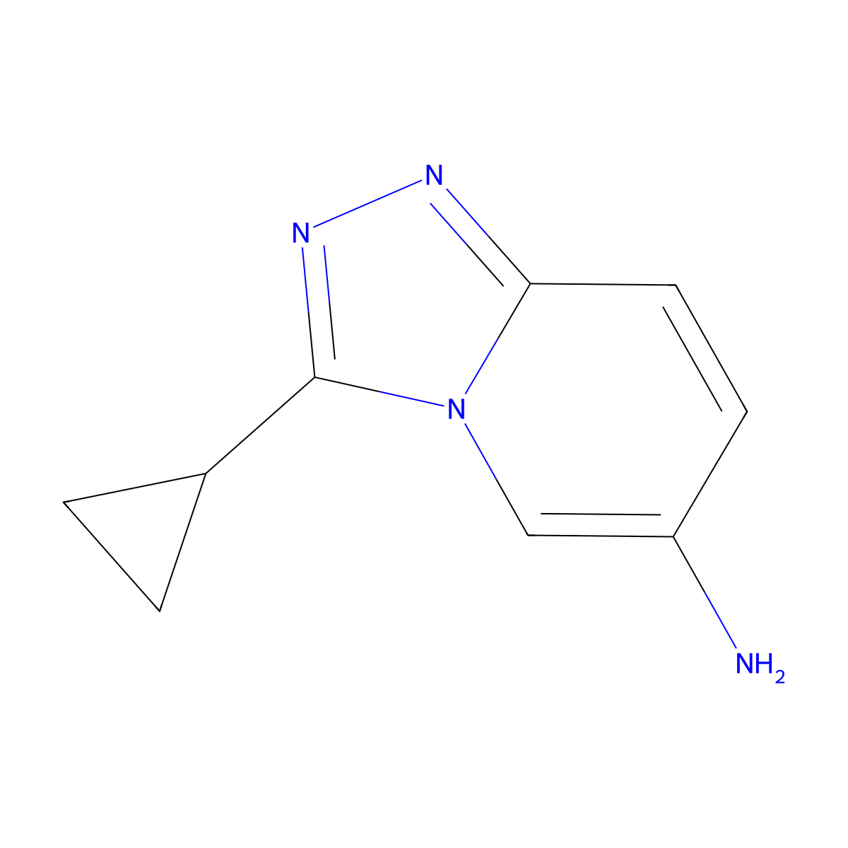 3-Cyclopropyl-[1,2,4]triazolo[4,3-a]pyridin-6-amine molecular structure, CAS 1082471-97-3