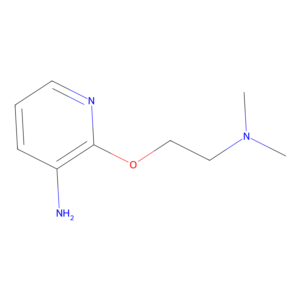 2-(2-(Dimethylamino)ethoxy)pyridin-3-amine molecular structure, CAS 1082472-29-4