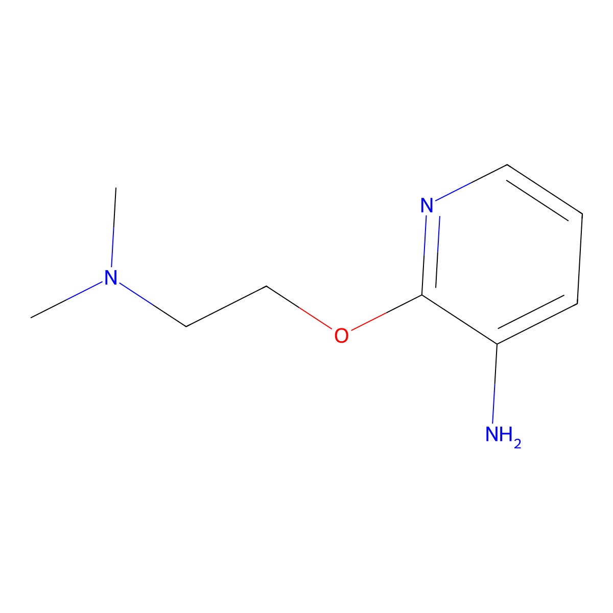 2-(2-(Dimethylamino)ethoxy)pyridin-3-amine molecular structure, CAS 1082472-29-4