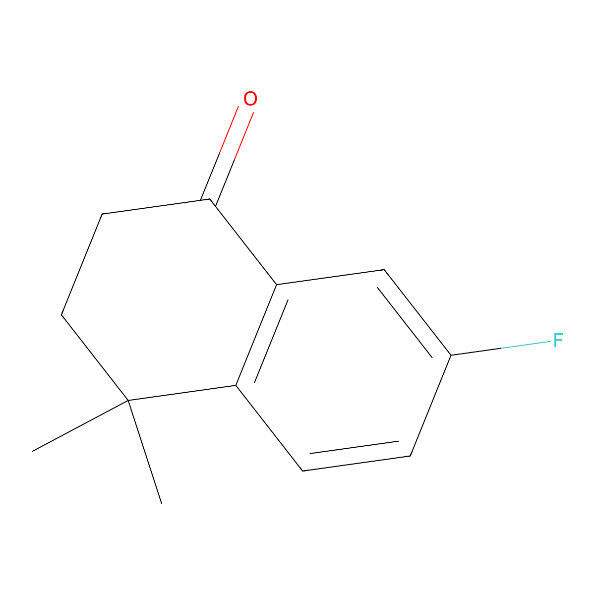 7-Fluoro-4,4-dimethyl-1,2,3,4-tetrahydronaphthalen-1-one molecular structure, CAS 1082474-92-7