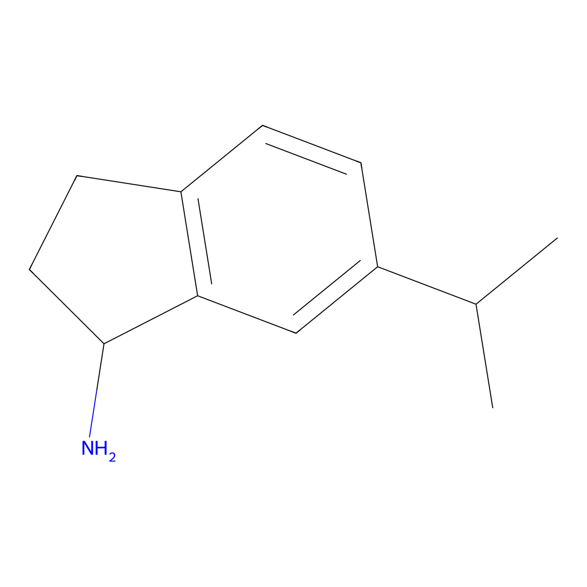6-Isopropyl-2,3-dihydro-1H-inden-1-amine molecular structure, CAS 1082475-36-2