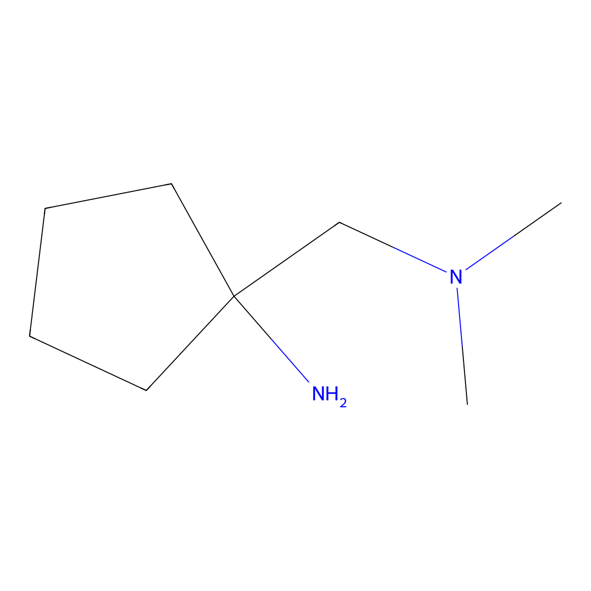 1-[(Dimethylamino)methyl]cyclopentan-1-amine molecular structure, CAS 1082475-41-9