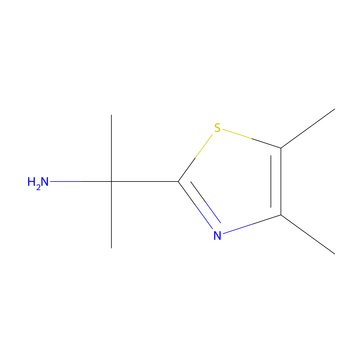 2-(Dimethyl-1,3-thiazol-2-yl)propan-2-amine molecular structure, CAS 1082478-78-1