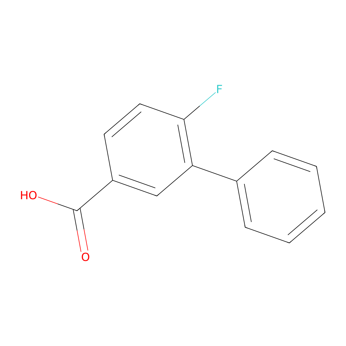 4-Fluoro-3-phenylbenzoic acid molecular structure, CAS 1082484-37-4