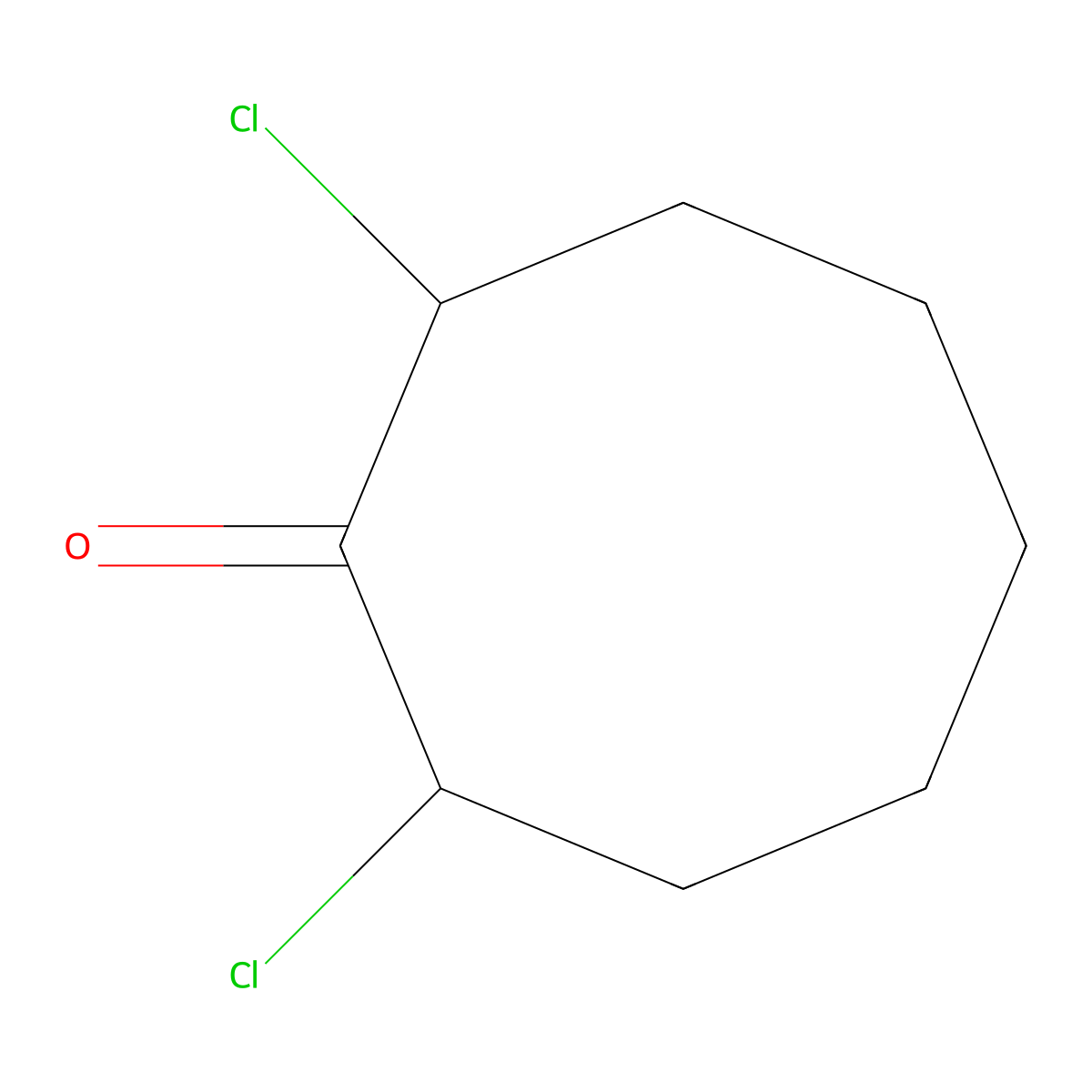 2,8-Dichlorocyclooctanone molecular structure, CAS 108249-93-0