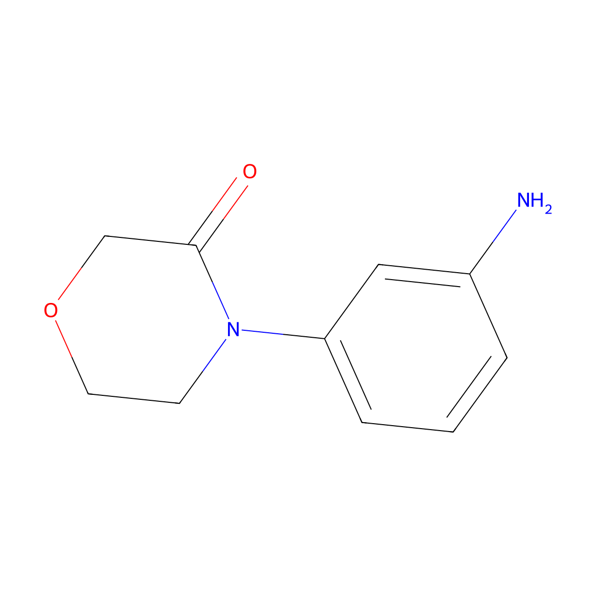 4-(3-Aminophenyl)morpholin-3-one molecular structure, CAS 1082495-22-4