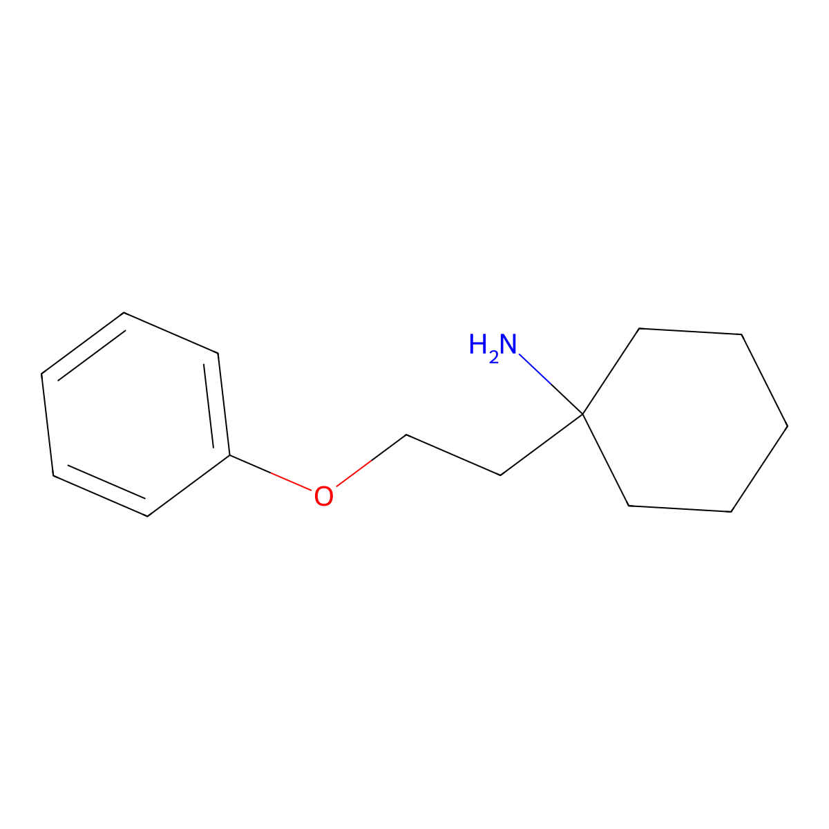 1-(2-Phenoxyethyl)cyclohexan-1-amine molecular structure, CAS 1082495-94-0