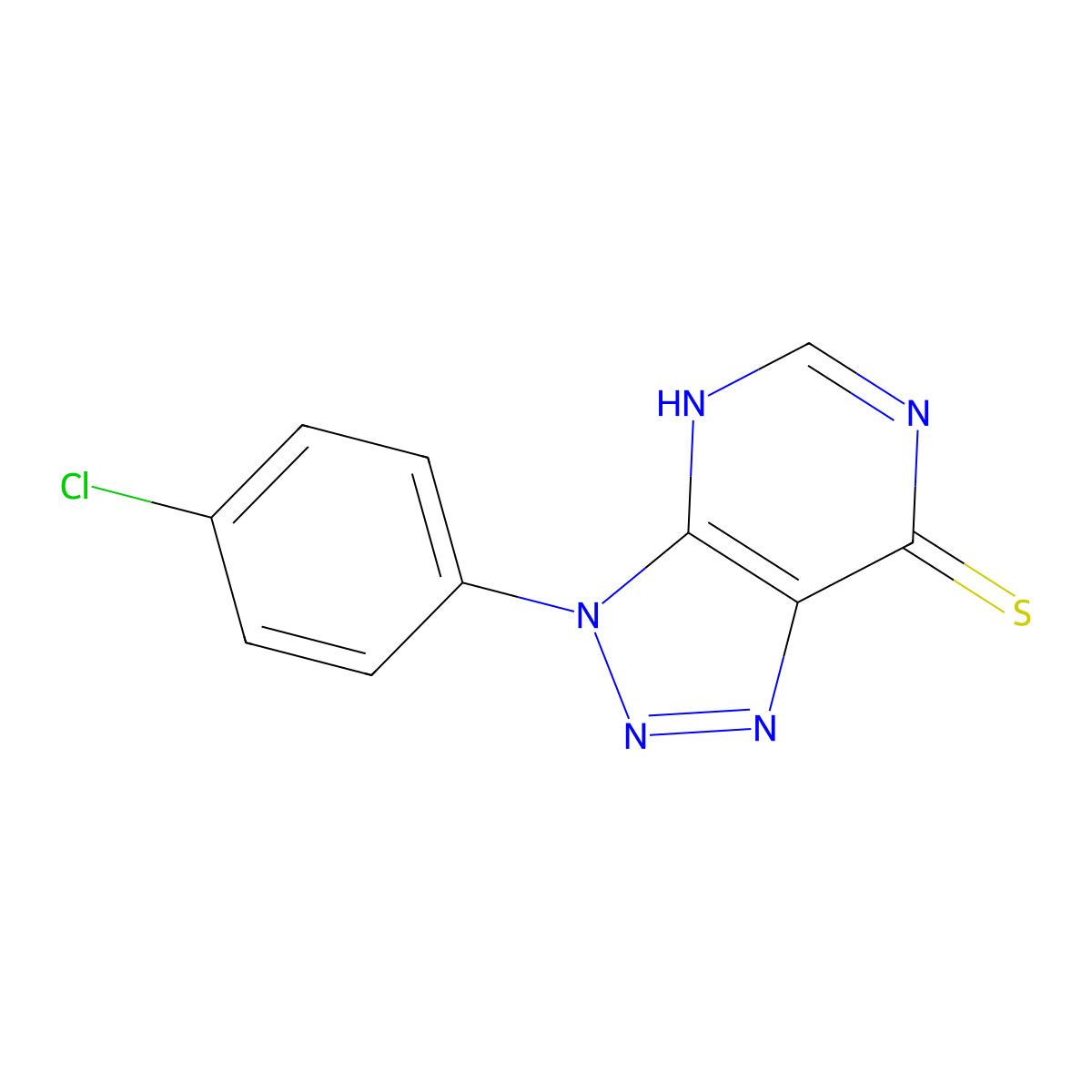 3-(4-Chlorophenyl)-3H-[1,2,3]triazolo[4,5-d]pyrimidin-7-yl hydrosulfide molecular structure, CAS 1082499-57-7