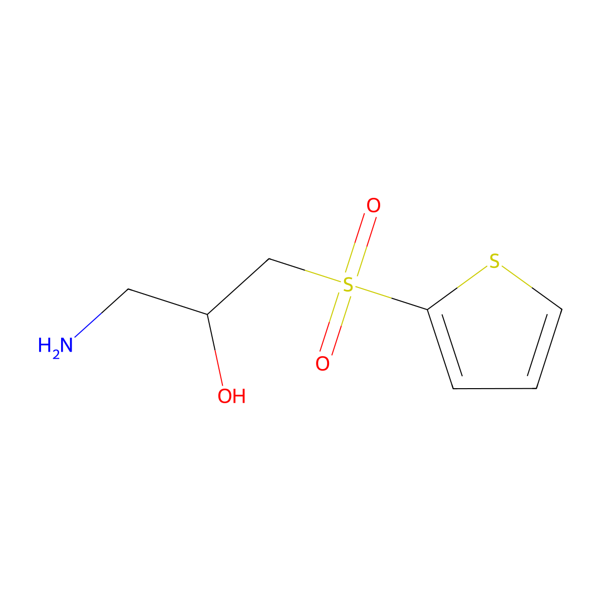 1-Amino-3-(thiophene-2-sulfonyl)propan-2-ol molecular structure, CAS 1082500-83-1