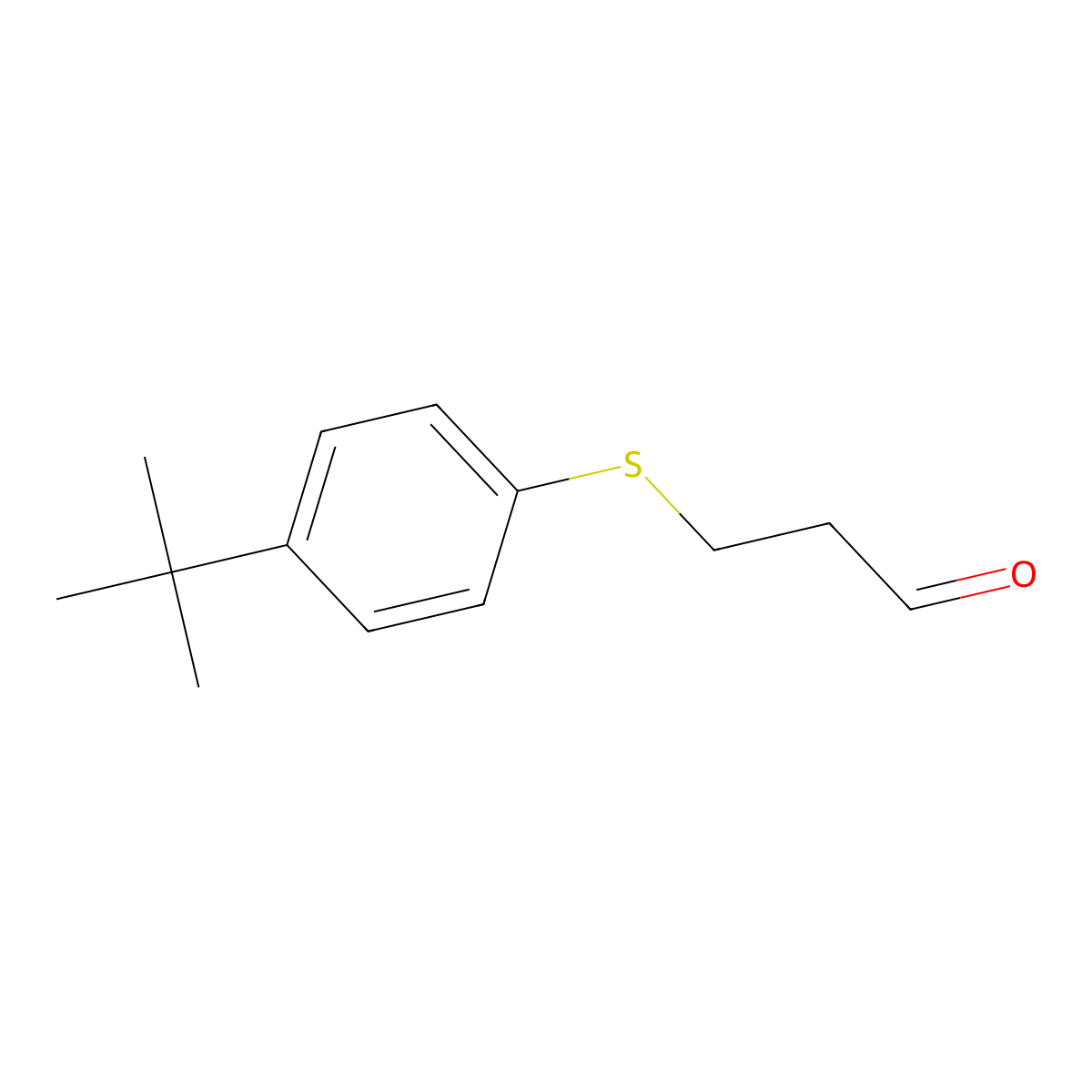 3-[(4-Tert-butylphenyl)sulfanyl]propanal molecular structure, CAS 1082501-28-7