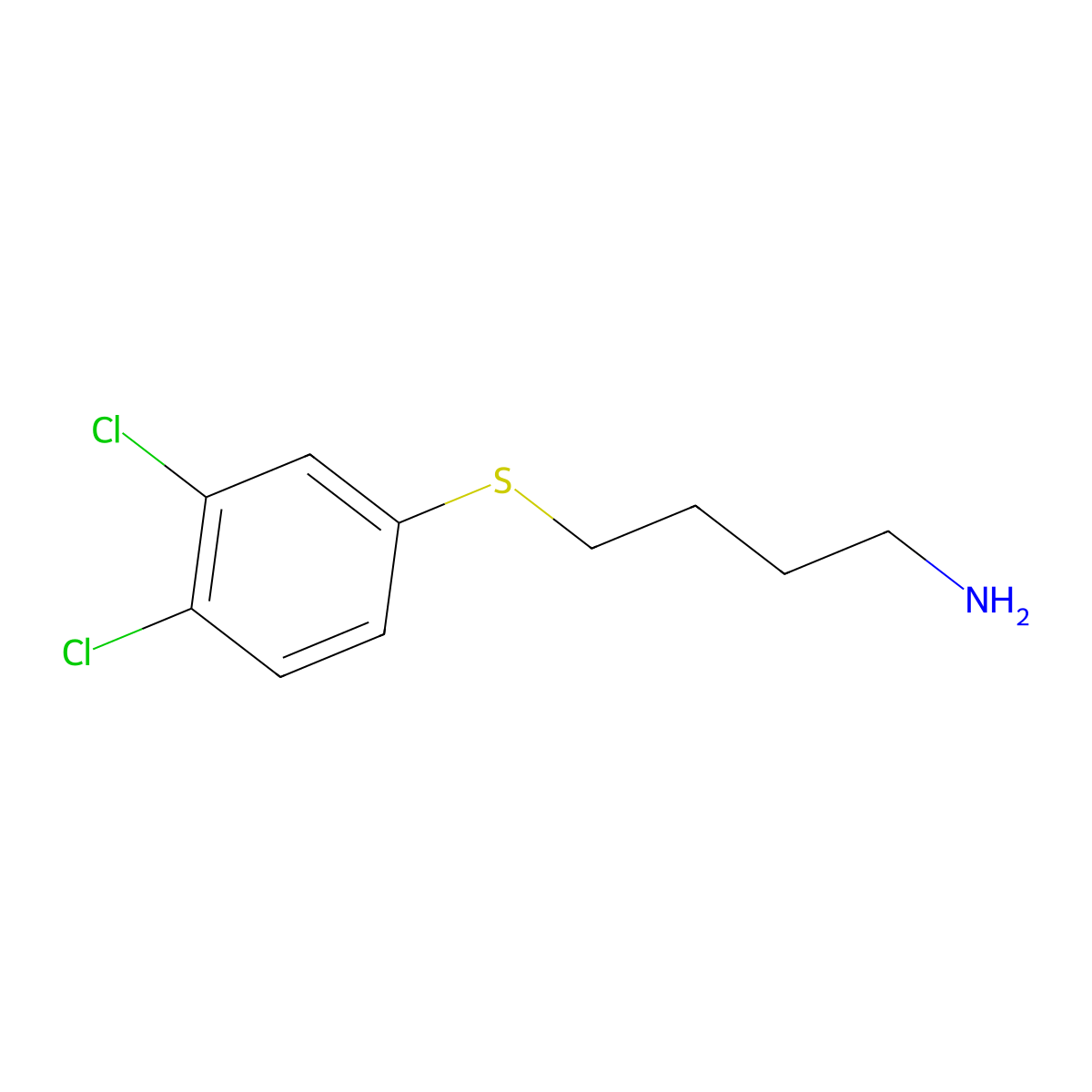 4-(3,4-Dichloro-phenylsulfanyl)-butylamine molecular structure, CAS 1082501-54-9