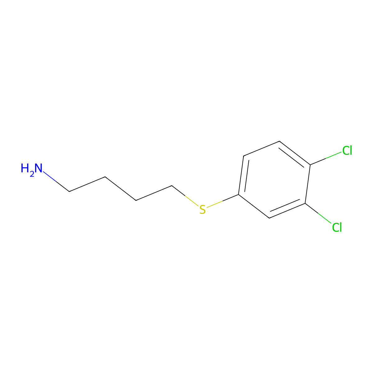 4-(3,4-Dichloro-phenylsulfanyl)-butylamine molecular structure, CAS 1082501-54-9