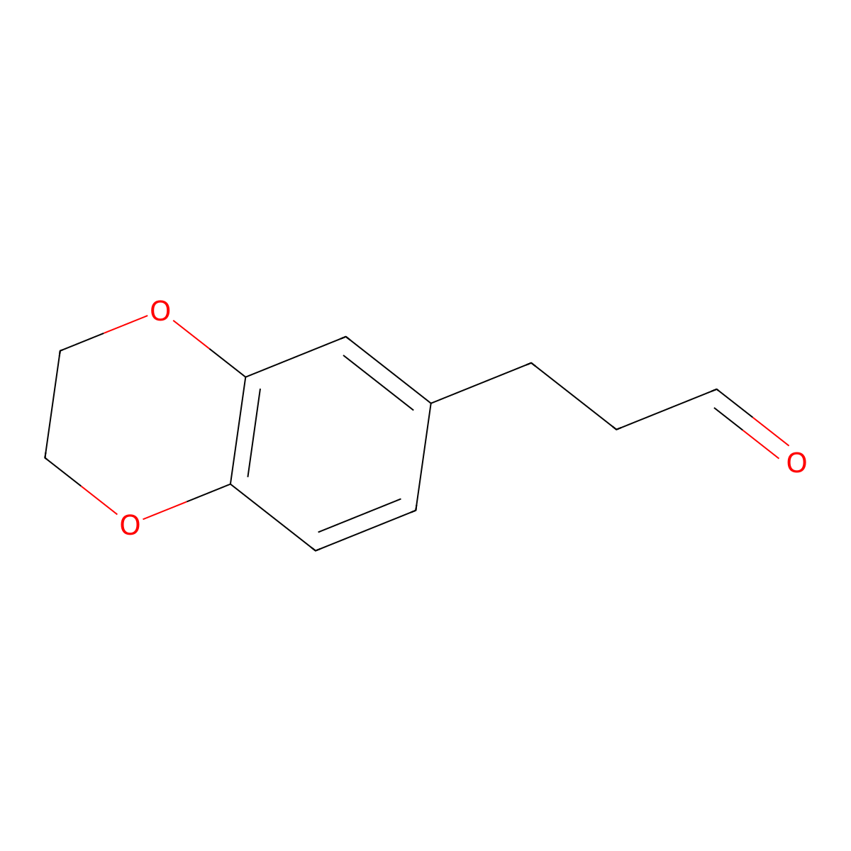3-(2,3-Dihydro-1,4-benzodioxin-6-yl)propanal molecular structure, CAS 1082503-42-1