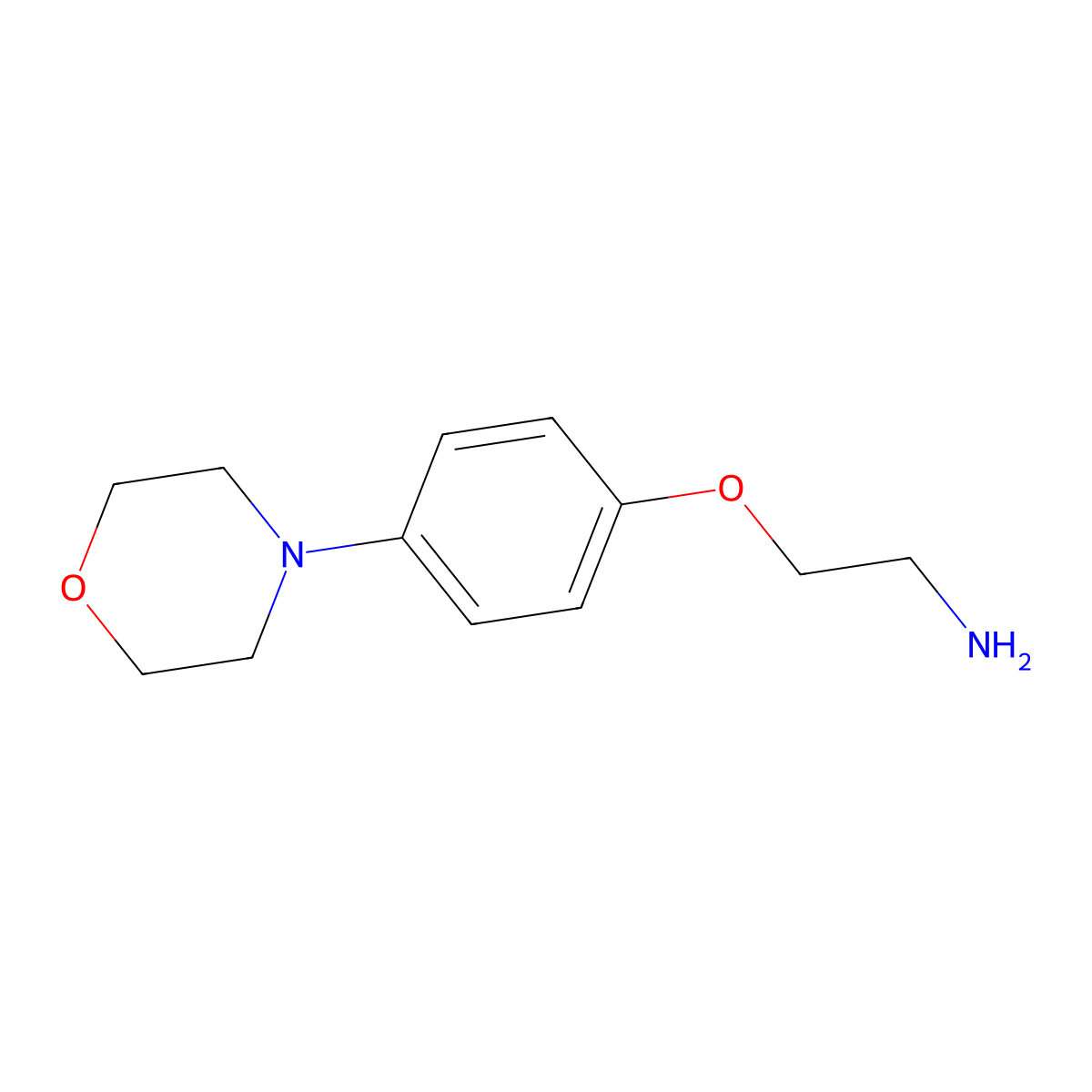 2-[4-(Morpholin-4-yl)phenoxy]ethan-1-amine molecular structure, CAS 1082507-73-0