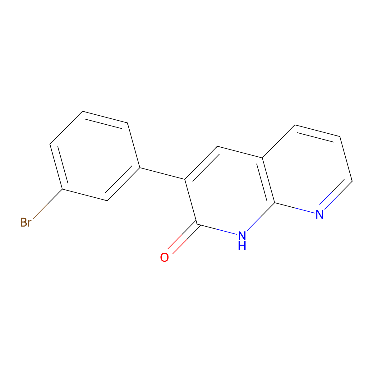 3-(3-Bromophenyl)-1,8-naphthyridin-2-ol molecular structure, CAS 1082510-10-8