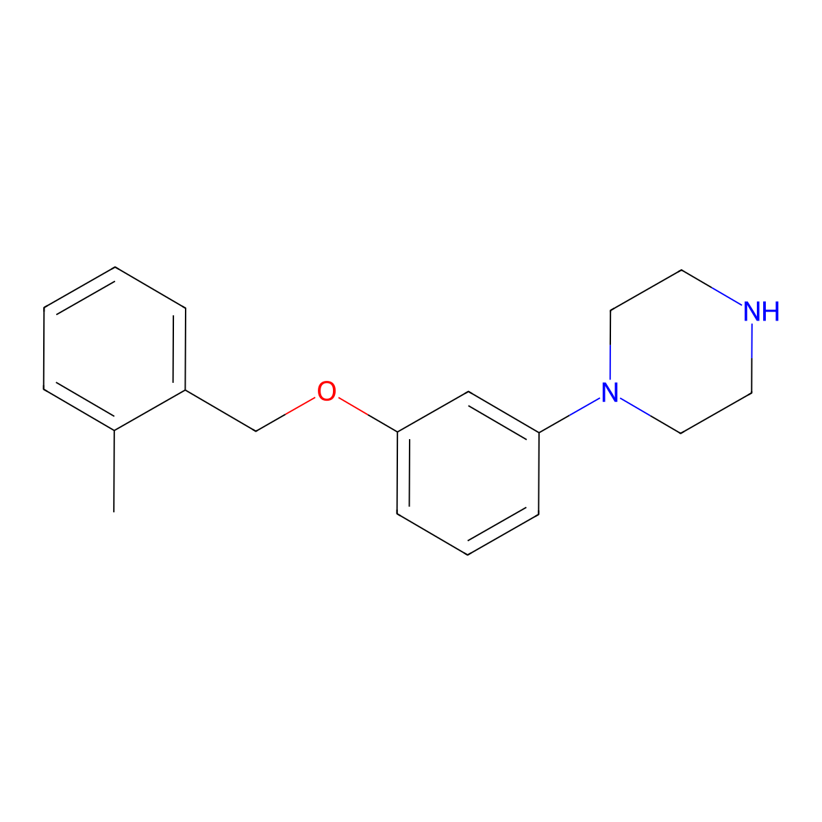1-{3-[(2-Methylphenyl)methoxy]phenyl}piperazine molecular structure, CAS 1082511-71-4