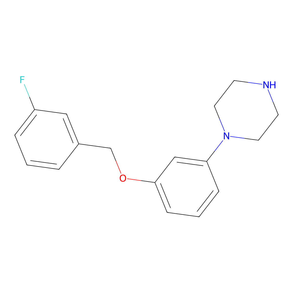 1-{3-[(3-Fluorophenyl)methoxy]phenyl}piperazine molecular structure, CAS 1082511-73-6