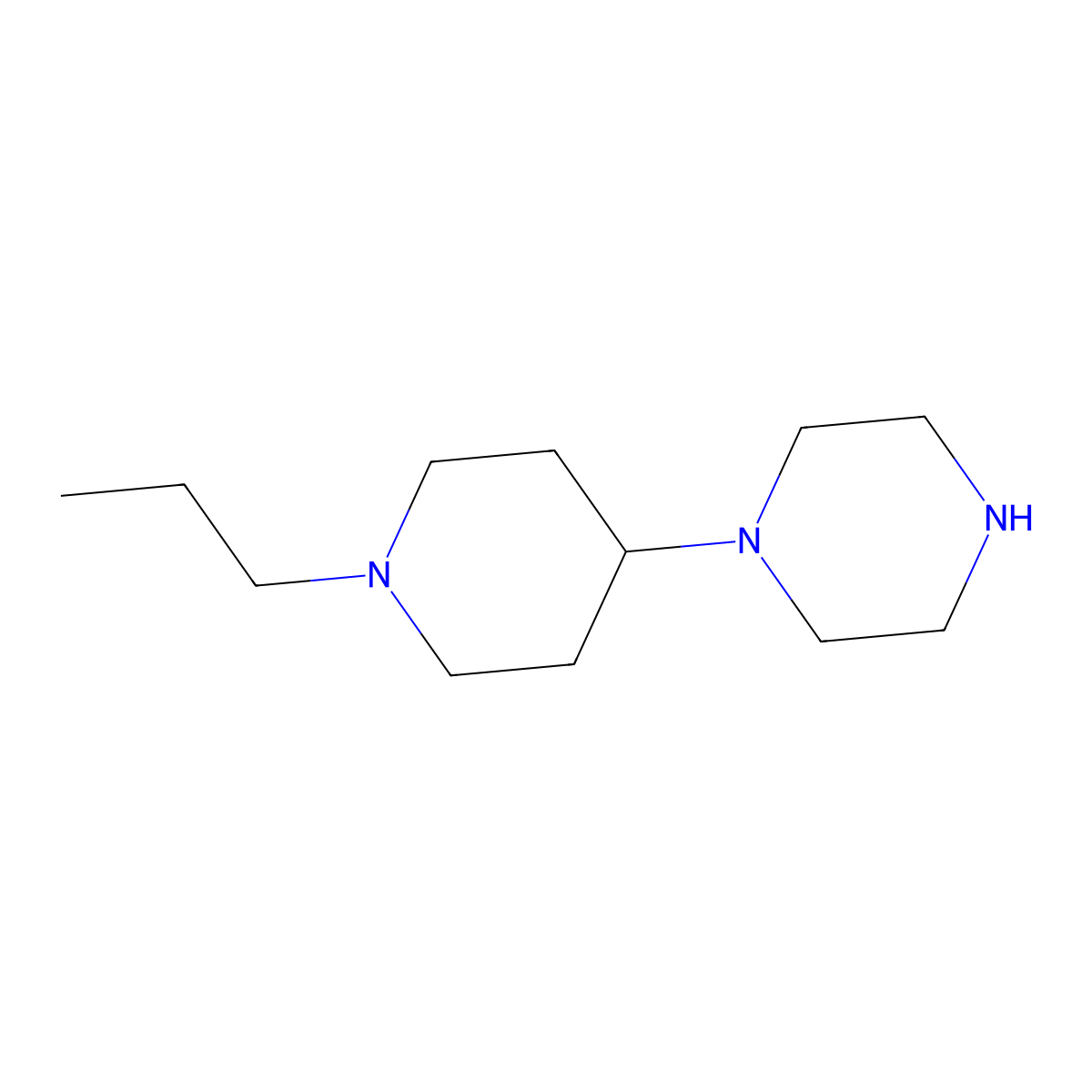 1-(1-Propylpiperidin-4-yl)piperazine molecular structure, CAS 1082511-85-0