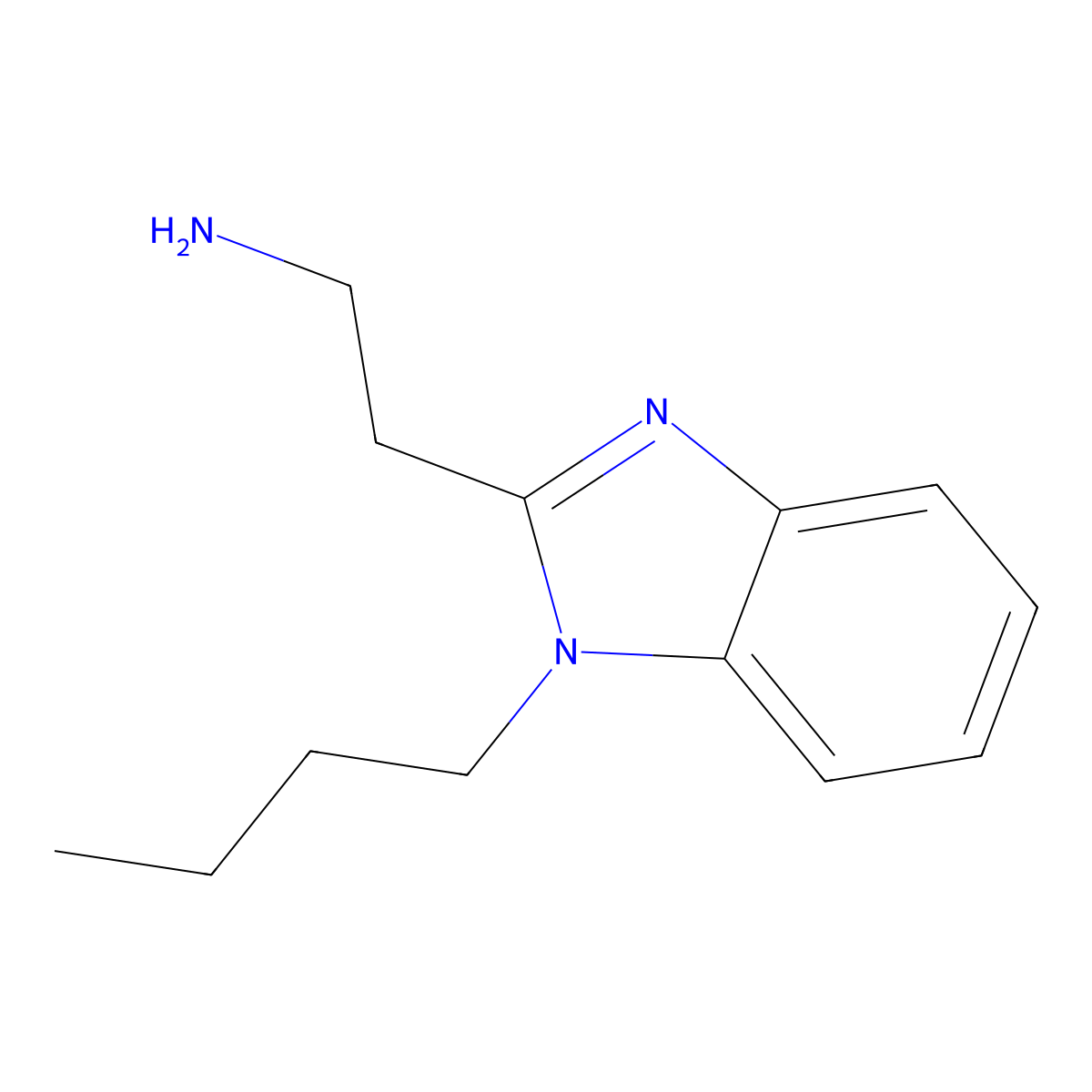 2-(1-butyl-1H-1,3-benzodiazol-2-yl)ethan-1-amine molecular structure, CAS 1082514-72-4