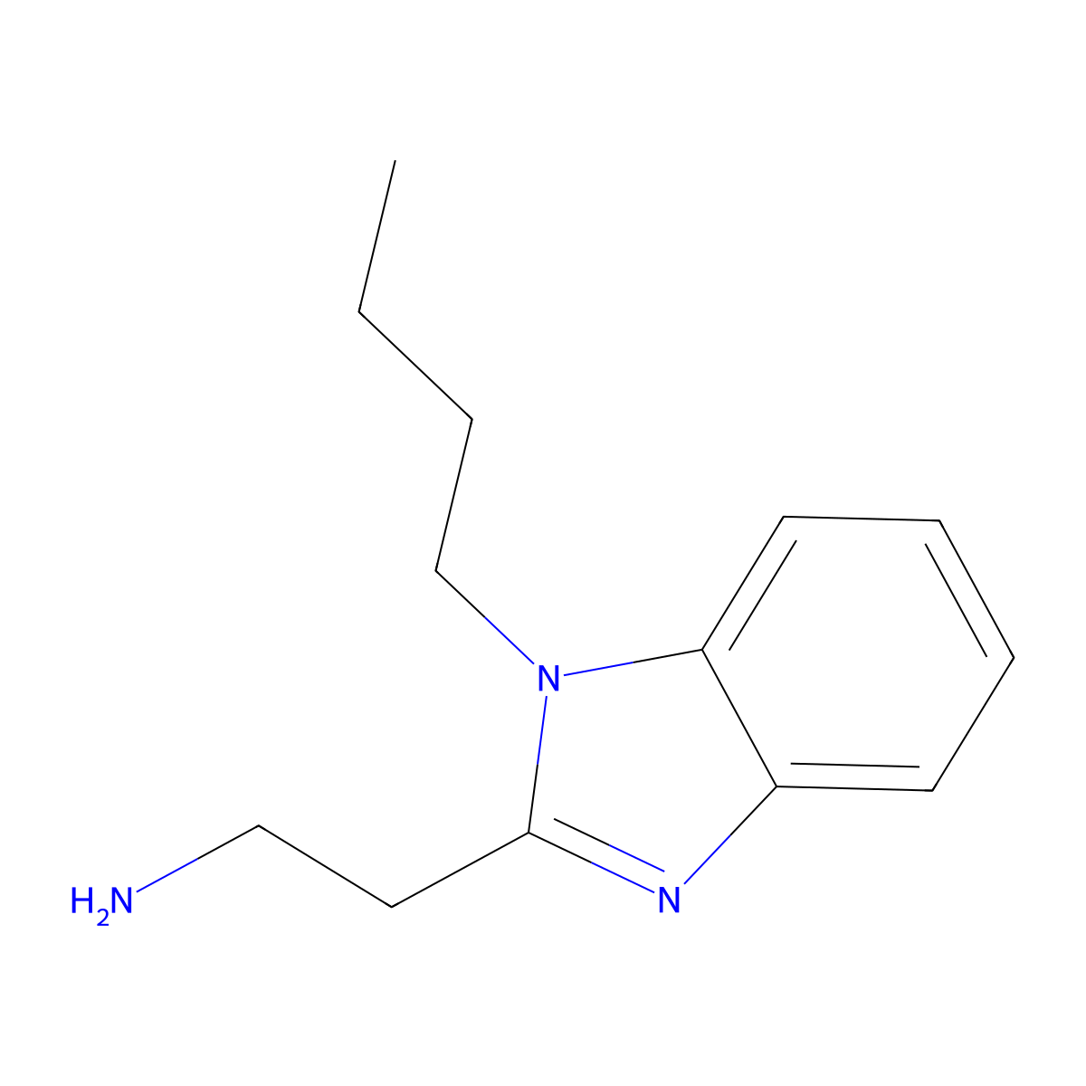 2-(1-butyl-1H-1,3-benzodiazol-2-yl)ethan-1-amine molecular structure, CAS 1082514-72-4