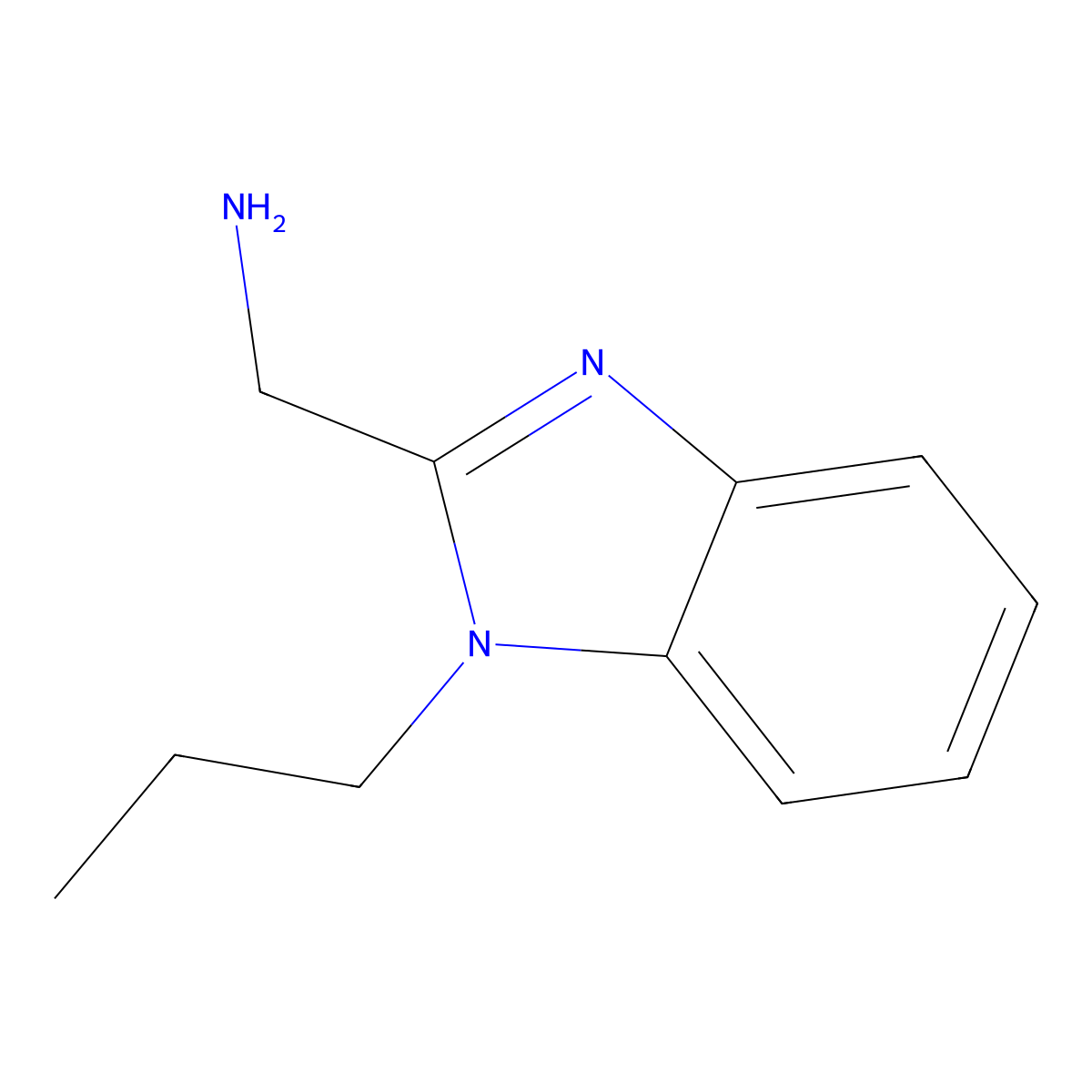 (1-Propylbenzimidazol-2-yl)methylamine molecular structure, CAS 1082514-87-1