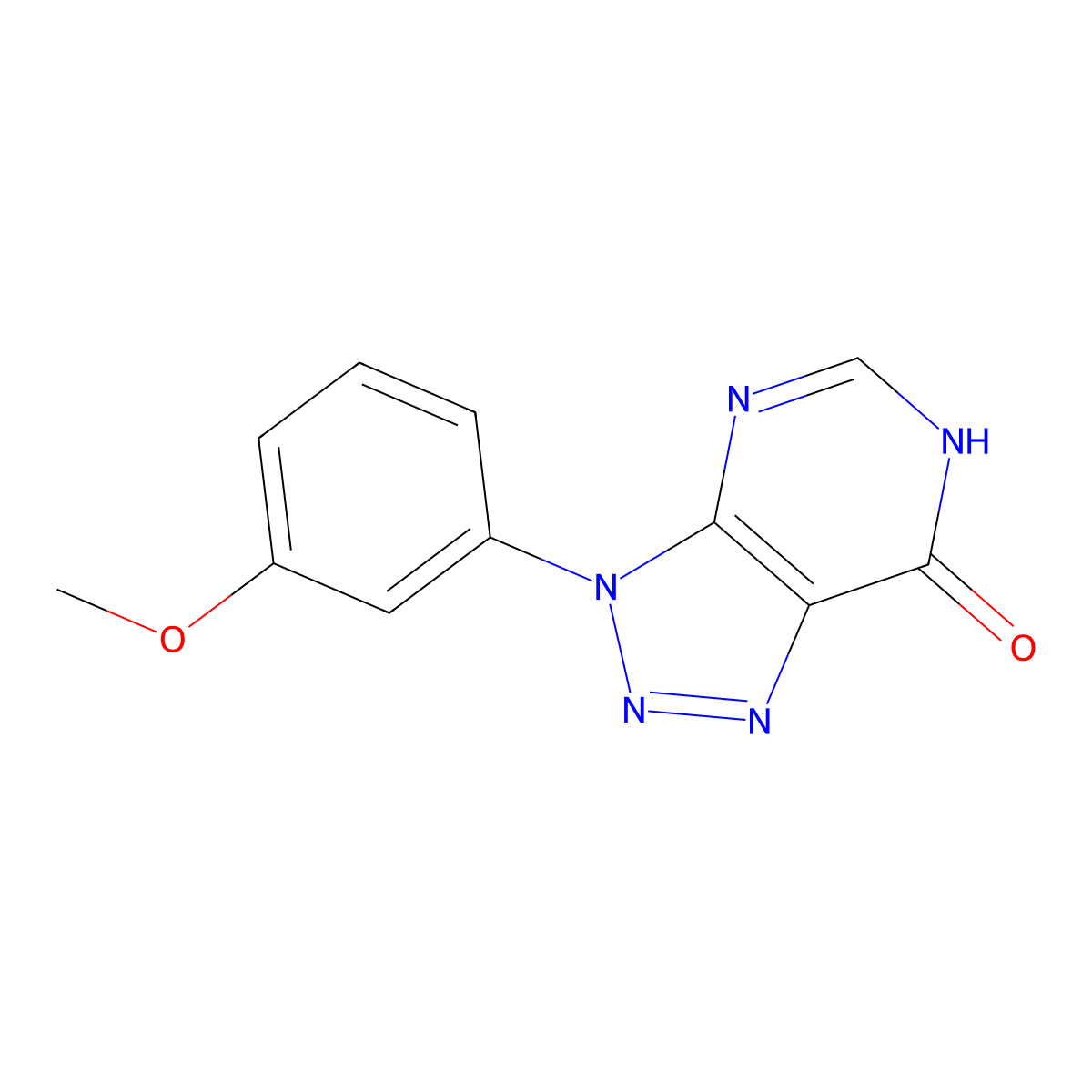 3-(3-methoxyphenyl)-3,6-dihydro-7H-[1,2,3]triazolo[4,5-d]pyrimidin-7-one molecular structure, CAS 1082528-78-6