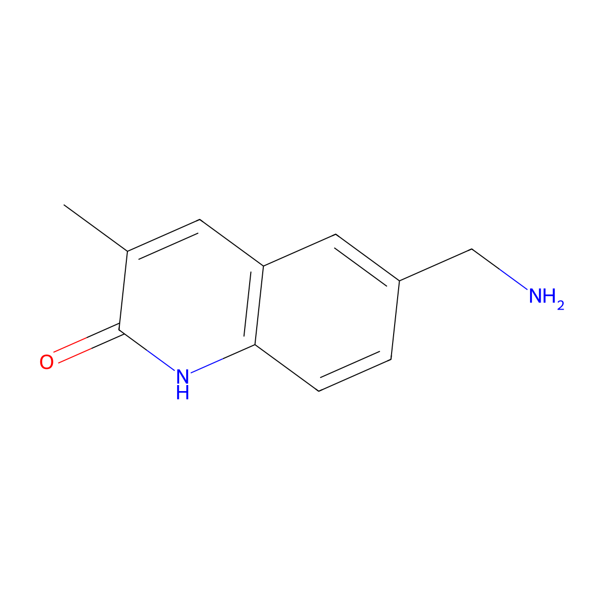 6-(Aminomethyl)-3-methyl-1,2-dihydroquinolin-2-one molecular structure, CAS 1082528-95-7