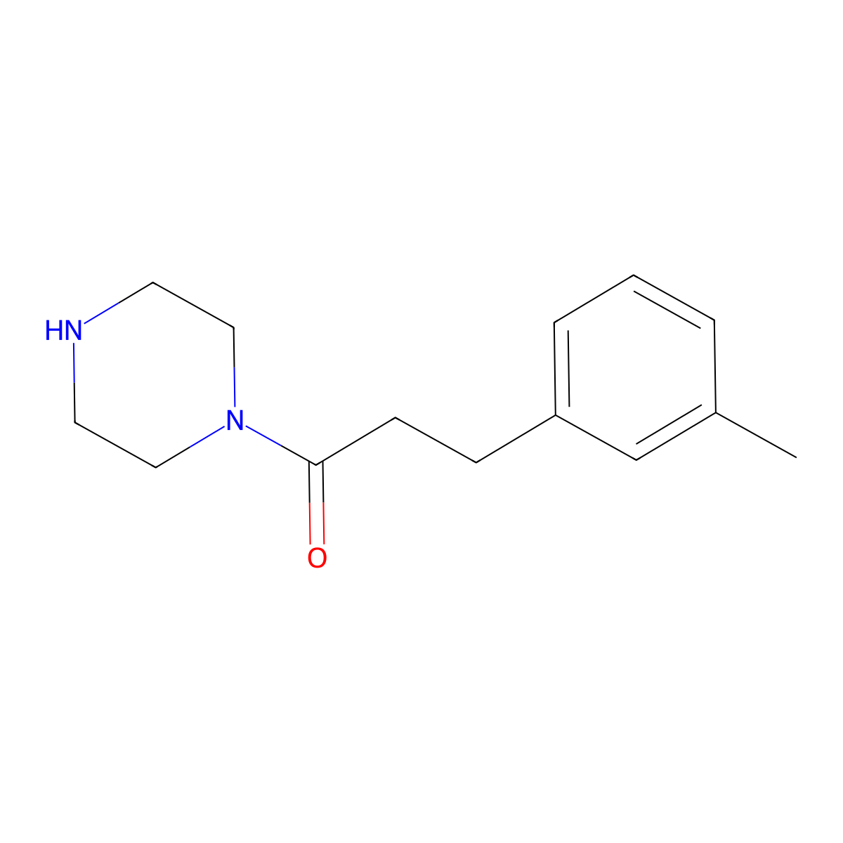 3-(3-Methylphenyl)-1-(piperazin-1-yl)propan-1-one molecular structure, CAS 1082532-48-6