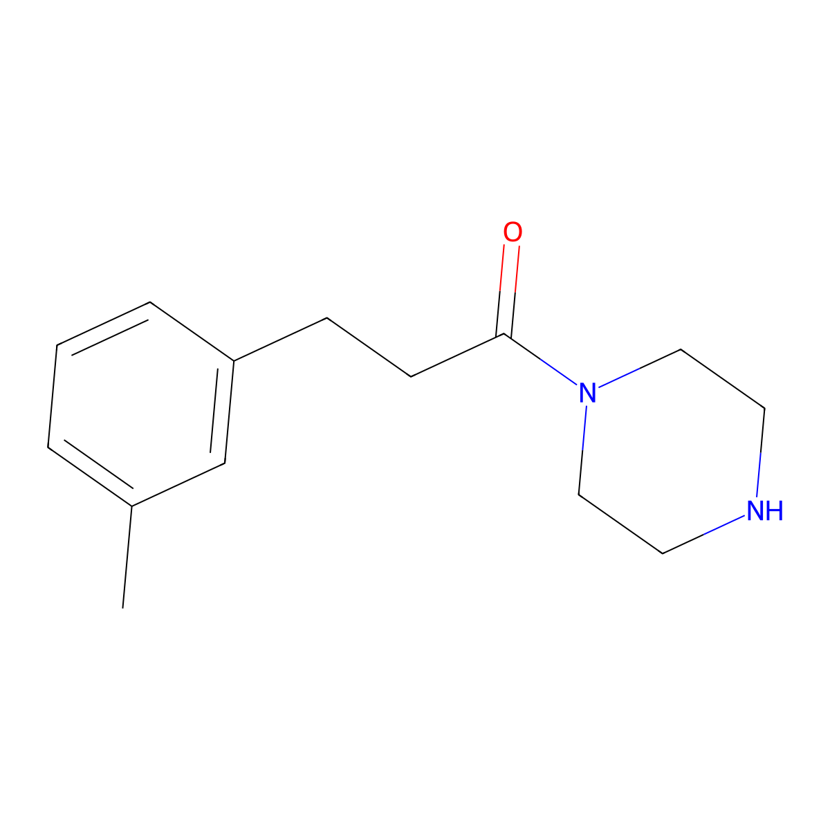 3-(3-Methylphenyl)-1-(piperazin-1-yl)propan-1-one molecular structure, CAS 1082532-48-6