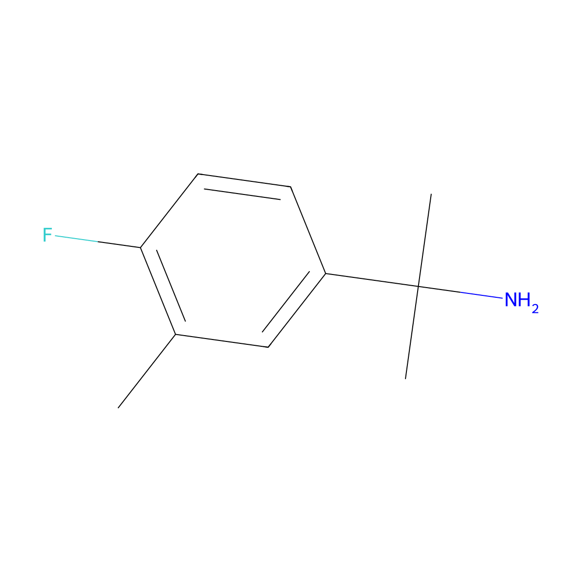 2-(4-Fluoro-3-methylphenyl)propan-2-amine molecular structure, CAS 1082533-62-7
