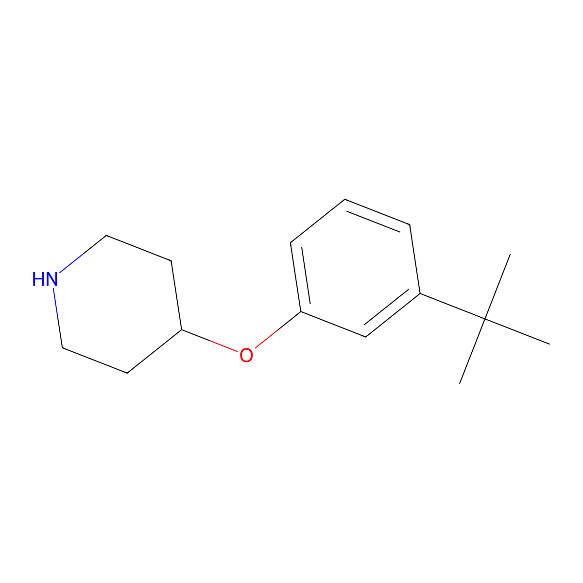 4-(3-Tert-butylphenoxy)piperidine molecular structure, CAS 1082535-85-0