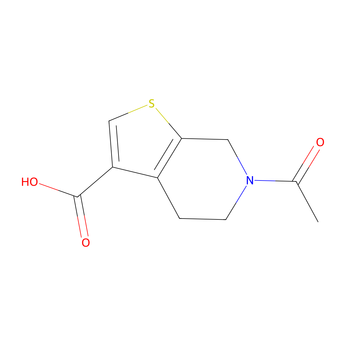 6-Acetyl-4,5,6,7-tetrahydrothieno[2,3-c]pyridine-3-carboxylic acid molecular structure, CAS 1082539-91-0