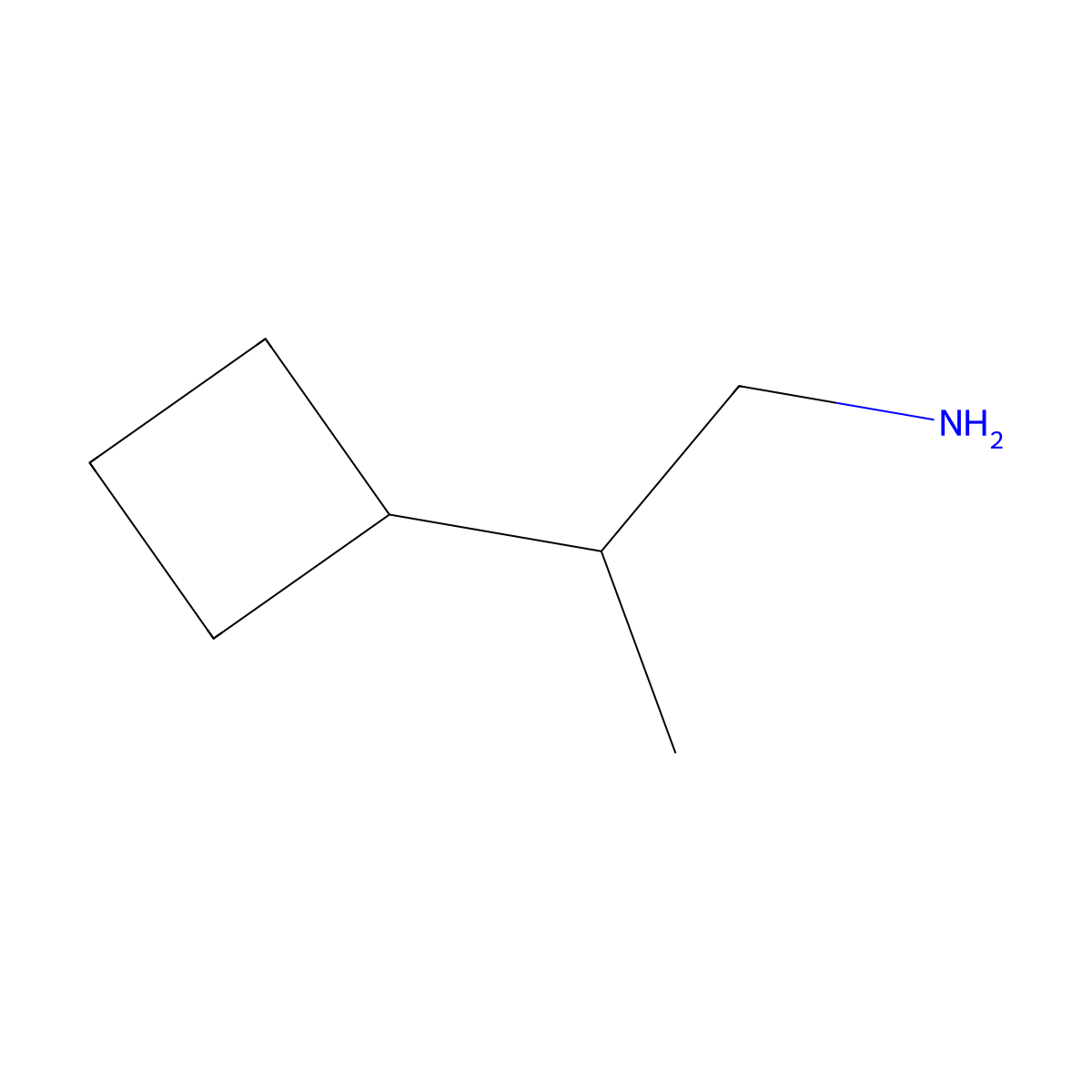 2-Cyclobutylpropan-1-amine molecular structure, CAS 1082543-96-1