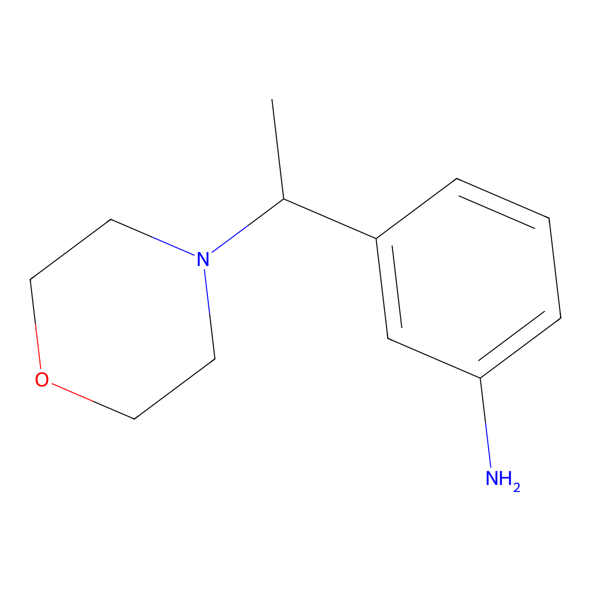 3-[1-(Morpholin-4-yl)ethyl]aniline molecular structure, CAS 1082549-24-3
