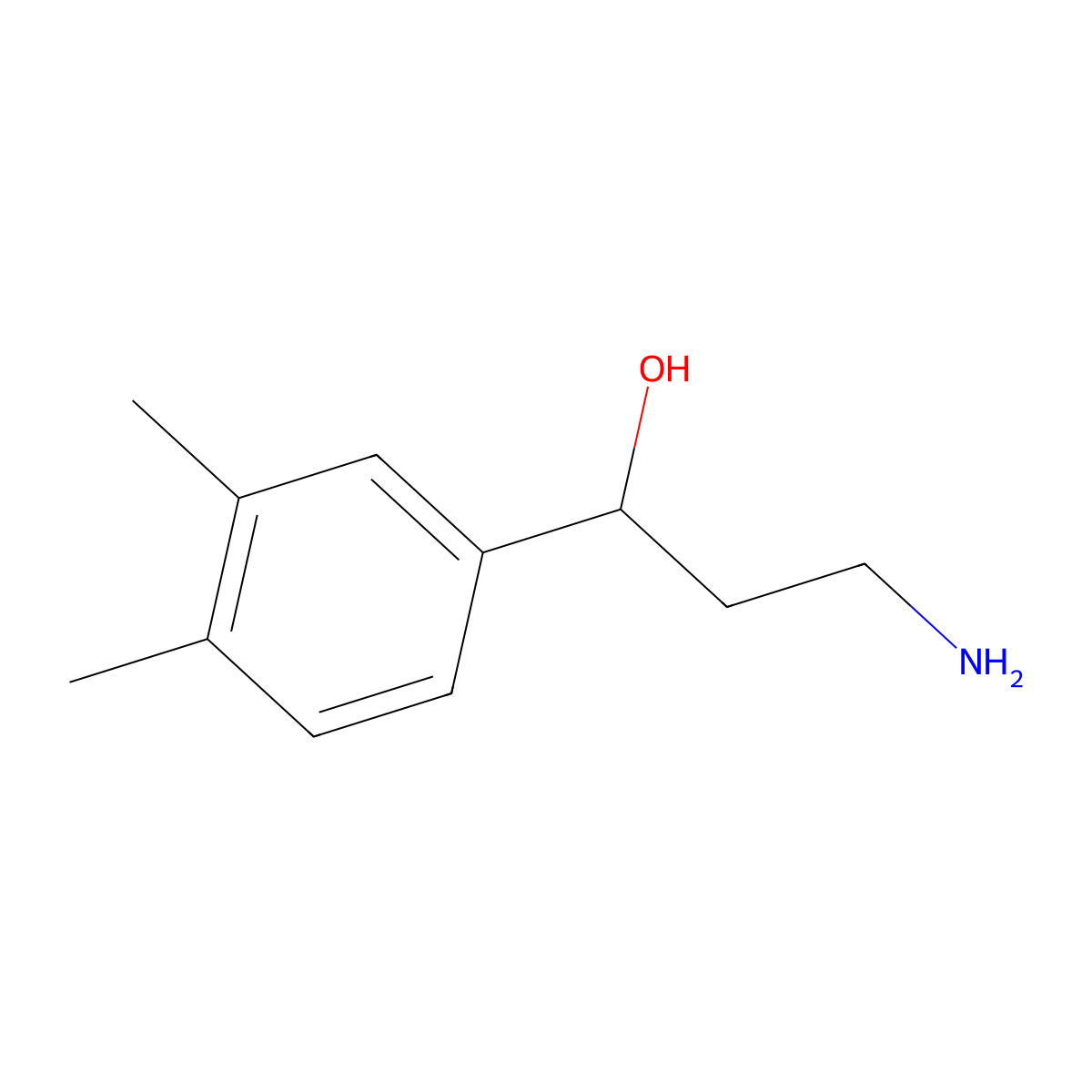 3-Amino-1-(3,4-dimethylphenyl)propan-1-ol molecular structure, CAS 1082554-72-0